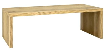 HAKU Möbel Mesa de café roble, Chapa de madera auténtica, panel alveolar - Dim.: AN 120 cm x AL 40 cm x P 60 cm, Estilo: Moderno