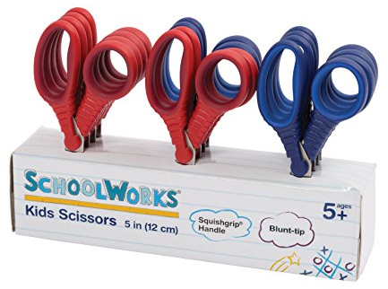 Schoolworks Blunt Kids Scissors Classpack of 12, 5 Inch