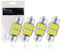 Safego 4 x 31mm LED Feston 1.25 DE3175 DE3021 DE3022 C5W LED Canbus 5630 SMD 6LED Luz Interior de Coche Festón Lámpara Blanco Numero c5w luz de la placa del adorno de la boveda del bulbo de 12V