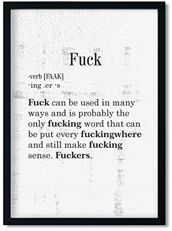 F*** - Kunstdruck ohne Rahmen