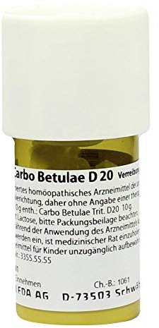CARBO BETULAE D 20 Trituration 20 g