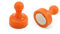 High Power Orange Skittle Magnet for Fridge, Office, Whiteboard, Noticeboard, Filing Cabinet - 19mm dia x 25mm tall - Pack of 2