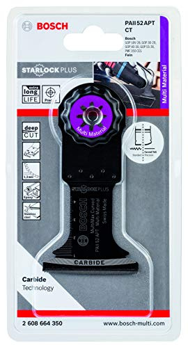 Bosch Professional Präzisionssägeblatt PAII 52 APT MultiMax (für Multi Material, Starlock, 50 x 52 mm, Zubehör Multifunktionswerkzeug)