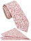 ZENXUS Herren-Krawatten-Set mit Blumen-Einstecktuch, 6,3 cm, Baumwolle, handgefertigt, schmal, Rosa/Gänseblümchendesign, Dünn