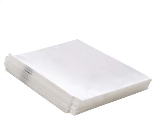 Amazon Basics Klarsichtfolien für Ringbuchordner mit 3 Ringen, ca. 21,5 x 28 cm, Briefgröße, PP, 200 Stück, Weiß