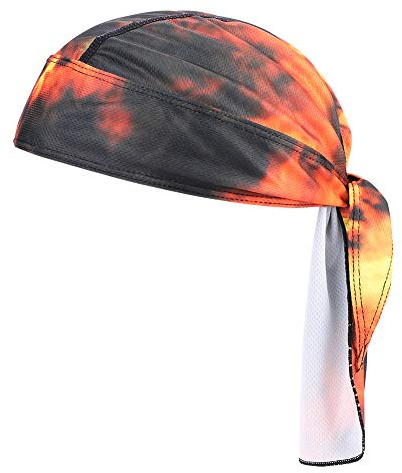 Homme Femme Bandana de Cyclisme Sport Absorbe Transpiration Réglable Bonnet Foulard Vélo Moto VTT sous Casque Protège Tête Séchage Rapide Anti-UV Chapeau pirate Escalade Randonnée Extérieur Respirant