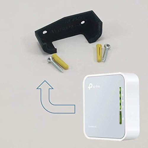3D Cabin Produkt Kompatibel Mit TP Link AC750 Wireless Travel Router WR02AC Wandhalterung Untertischhalterung (schwarz)