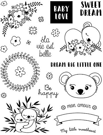 Artemio Clear Stempel Baby Koala – 24 Stück