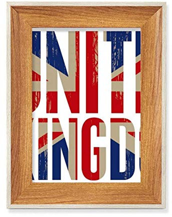 Holz-Bilderrahmen mit britischer Flagge, Big Ben, Union Jack, für den Schreibtisch, mehrere Sets