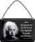 WOGEKA ART Retro Blechschild - Albert Einstein Hauptgrund für Stress sind Idioten - witziger Spruch Geschenk-Idee Geburtstag Weihnachten Dekoration 18x12 cm Vintage-Design Hänge-Schild HS464