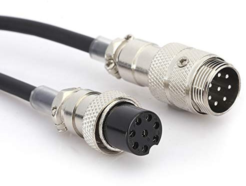 fasient Extension Hand Microphone Cable, Hand Microphone Cable, 8Pins for 8-Pin Microphones, Transceivers Use 8-Pin Microphones