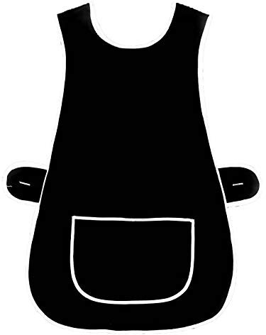 BITALY Tabard Apron for men women with pocket Overall Kitchen Catering Cleaning Bar restaurent Black colour XLarge/XOS/UK 20-22