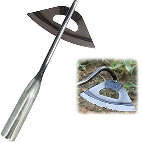 KKPLZZ All-steel Hardened Hollow Hoe, Garden Hoes for Weeding Long Handle, Garden Weeding Tools, Easy Weeding and Soil Loosening for Planting Vegetables