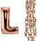 DekoRex Folienballon Rosegold 100cm Luftballon Geburtstag Hochzeit Deko (Buchstabe L)