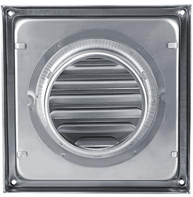 Lüftungskanalgitter, 95mm Edelstahl Wand Lüftungsschlitze quadratische Wäschetrockner-Lüfter-Auslass für Heimküche Badezimmer