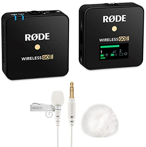 Rode Wireless GO II Single Mikrofon-Funksystem + Lavalier GO WH + keepdrum Fell-Windschutz WH