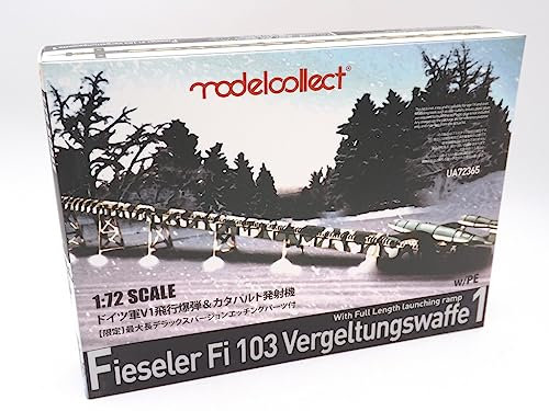 モデルコレクト(modelcollect) 1/72 Bundeswehr V1 Fliegende Bombe & Katapultwerfer (limitiert), Deluxe-Version mit geätzten Teilen, Kunststoffmodell, geformte Farbe