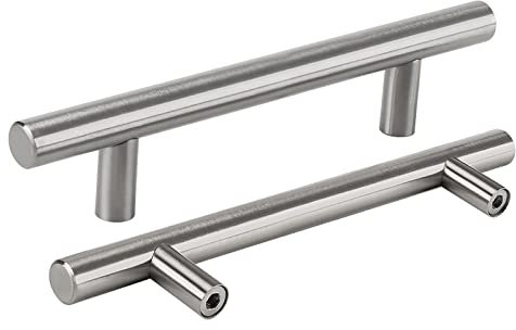 LONTAN Lot de 10 Poignee de meuble cuisine Poignee coquille tiroir Poignee armoire -LS201BSS90 Poignée Placard cuisine Poignee inox Poignee entraxe