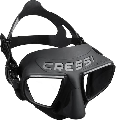 Cressi Atom, Schwarz/Schwarz, klare Linse