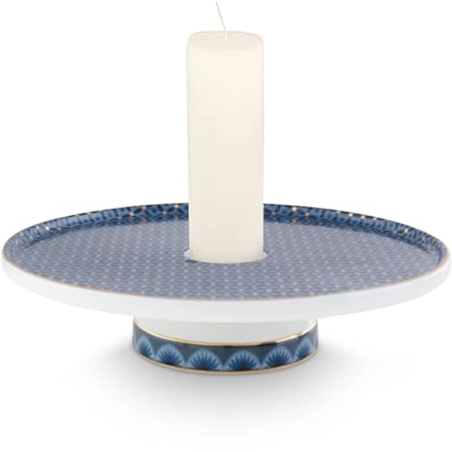 Pip Studio Cross Stitch Kerzenhalter blau 14 cm