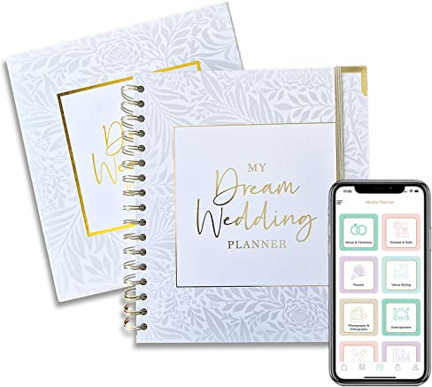Award Winning 2025 | Luxury White & Gold UK Wedding Planner book organiser | Engagement Gift for Brides & Grooms | A Beautiful Complete Organiser Diary with Matching Gift Box & Smartphone App