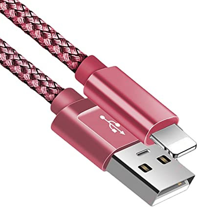 for iphone Charger Cable, Fast Charger Charging Cable Nylon Braided with Metal Connector for iPhone 14/13/12/11/Pro/Xs Max/X/8/7/Plus/6S/6/SE/5S (2 Meter)