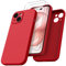 ORNARTO Compatible with iPhone 15 Case 6.1 inch, with 2 Screen Protector Liquid Silicone Gel Rubber Cover [Full Body] Shockproof Protective iPhone Case for iPhone 15-Red