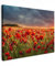 MuchoWow© Leinwand Bilder 80x60 cm Wanddeko Wohnzimmer Aesthetic Room Decor Deko Zimmer Wandbilder Modern Fotogeschenke Sonnenuntergang - Mohn - Rot - Blumen - Feld - Bild Natur