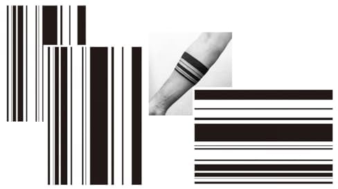 3 Bögen Armband Tattoo Linien Tattoo Arm Tattoo Temporary Fake Tattoos Einmaltattoo P-59x3