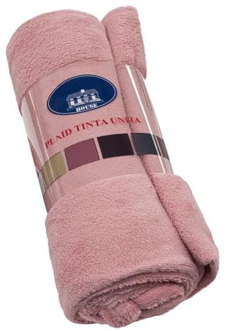 Coperta Plaid Morbida Pile Caldo Soffice Avvolgente Da Divano Letto 1 Piazza e Mezza 160x210 Rosa