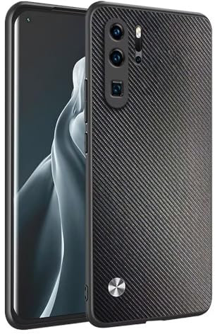 HAFFAN Handyhülle Schutzhülle entworfen für Huawei P30 Pro / P30 Pro New Edition (6.47), Kunstleder-Stil - Kevlar