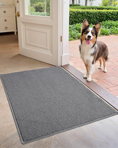 COLOR&GEOMETRY Door Matts Indoor 60 x 120 cm, Dirt Trapper Entry Mat Non Slip Washable, Large Doormats Inside Grey Indoor Mats for Front Door Back Door Dog Mats for Muddy Paws