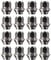 RYBO Set of Alloy Wheel Nuts. M12 x 1.5, Taper Washer, 19mm Hex for Use With Ford Alloy Wheels & More (16)