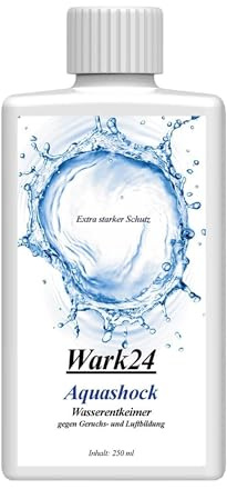 Wark24 Aquashock Wasserentkeimer 250 ml, für saubere Wasserbetten ohne Bakterien, bekämpft Geruch & Luftblasen, einfache Anwendung und zuverlässige Pflege