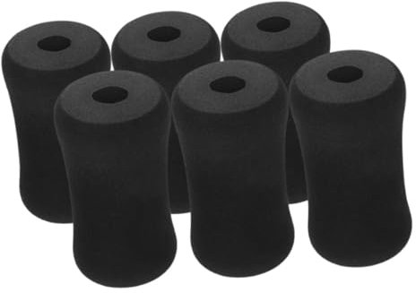 Kisangel 6 Stück Fitness Fußpolster Rolle Schaumstoff Schwarz für Training
