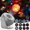 Planetarium Star Projector, 13 in 1 LED Galaxy Projector Light with 12 Film Discs Children's Starry Sky Projector Lamp Space Projector for Bedroom Living Room, Party (Gray)