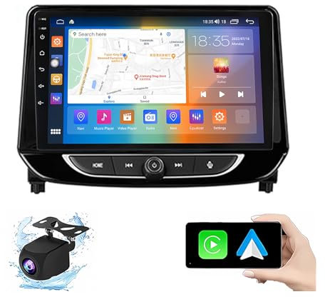 HYNMSM Doppio Din Android 13 Autoradio Radio 10 Touchscreen per Ch-evrolet Tracker 4 2019-2022 con Carplay, Navigazione GPS, Telecamera di backup AHD Comandi al volante Radio FM/Bluetooth/USB (P6 (6G