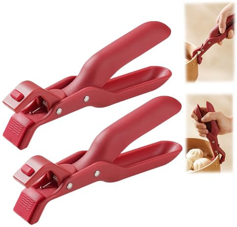 2PCS Anti Scald Bowl Holder, Multi-Purpose Anti-Scald Bowl Holder Clip for Kitchen, Anti-Scalding Hot Plate Tongs Bowl Clips, Silicone Non-Slip Heat Insulation Anti-Scald Clip Kitchen Gadget (2colors)
