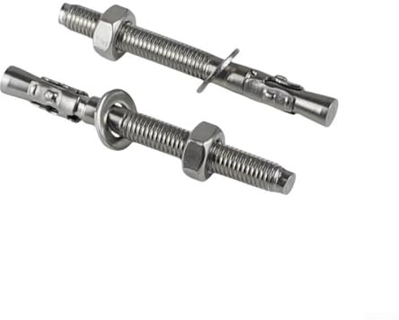 Besttoolifes 10 Stück Schwerlastanker M8/10/12 Bolzenanker Schwerlastdübel aus Edelstahl Anker für Maschinen Geländer (M8*90)