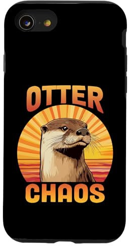 Vintage Otter Chaos Lustiger Otter Hülle für iPhone SE (2020) / 7 / 8
