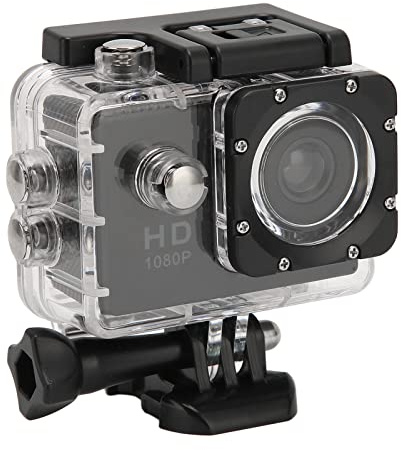 Asixxsix Actionkamera, 12MP HD Water Proof Camera, 30 M /131 Fuß USB -Unterwasser -Camcorder mit Helmmontage -Zubehör -Kits für Fahrradhalterungen, Basen, Bandagen, Sportkameras