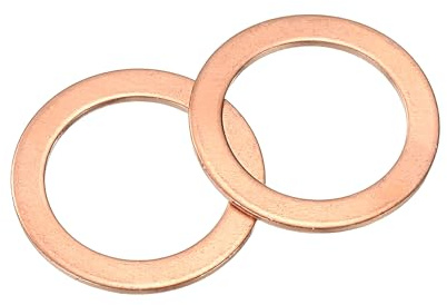 QUARKZMAN M16 Rondella Piatta, 16 Pz Rondelle Piatte In Rame 22mm Diametro Esterno 1 Spessore Guarnizione metallo Di Tenuta Per Viti Bulloni Dadi