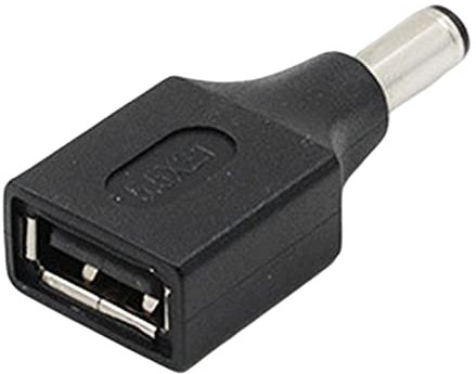 Qsvbeeqj USB A hembra a conector macho de 2,5 x 0,7 mm, 3,5 x 1,35 mm, 4,0 x 1,7 mm, 5,5 x 2,5 mm, adaptador de carga USB a enchufe de alimentación