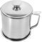 TOPPERFUN Colador de Aceite Inoxidable con Tapa y Base Olla para Cocina y Restaurantes Utensilio Práctico para Filtrar y Almacenar Aceite Diseño Antideslizante Vertido Conveniente