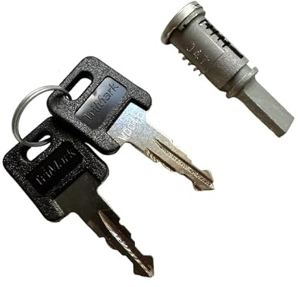 Long Tang Barrel Lock with 2 Keys – Replacement for A1055 & A1056 Caravan Door Lock Assemblies – Durable Long Shaft Security Barrel