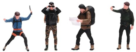 ZYIHNIRB 4 Miniatur Kletterfiguren 1/64 Kletterer für Sandkasten Bastelarbeiten