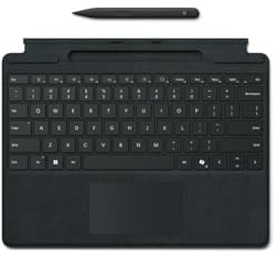 Microsoft Clavier Surface Pro avec stylet fin QWERTY anglais, W129273291 (stylet QWERTY anglais, port noir)
