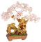 lachineuse - Arbre Dragon en Quartz Rose - Arbre Feng Shui 19 cm - Décoration Asiatique Dragon Japonais - Arbre de Fortune avec Dragon Doré - Déco Asiatique Pierres Précieuses - Objet Japon Zen