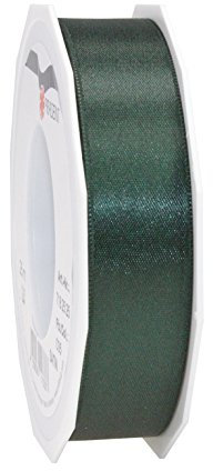 Präsent C.E. Pattberg Satin tannengrün, 25 m Satinband zum Einpacken von Geschenken, 25 mm Breite, Geschenkband zum Dekorieren & Basteln, Dekoband, Anlass