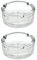 2x dicke Glas Aschenbecher rund Ascher Glasascher Balkon Aschenbecher
